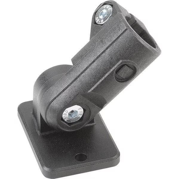 Tube Clamp W. Swivel Foot G=50 Thermoplastic, For Rnd. Tubes, Comp:Steel, A=18, Kipp, Mfr#: K0490.18